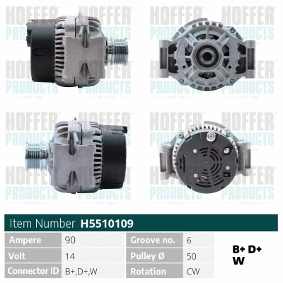 Alternateur HOFFER H5510109