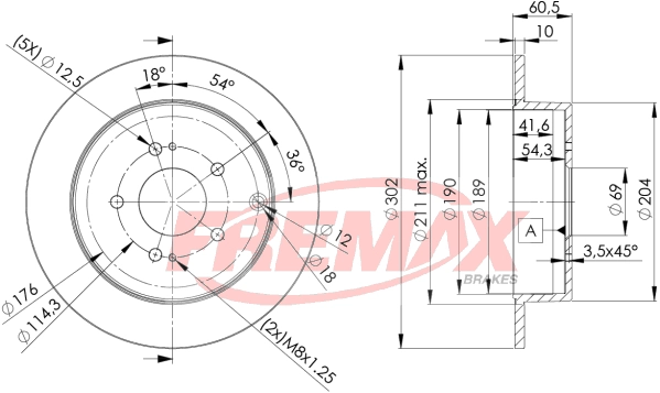 Disque de frein FREMAX BD-7032