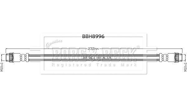 Flexible de frein BORG & BECK BBH8996