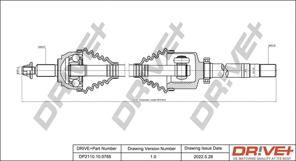 Arbre de transmission Dr!ve+ DP2110.10.0785
