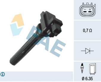 Bobine d'allumage FAE 80394