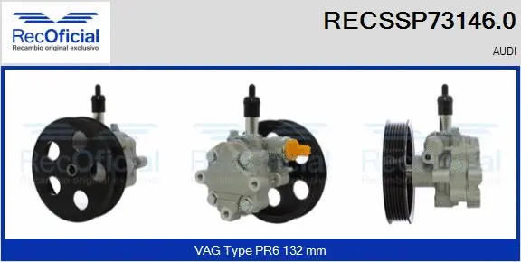 Pompe hydraulique, direction RECOFICIAL RECSSP73146.0