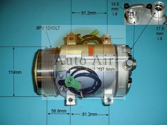 Compresseur, climatisation AUTO AIR GLOUCESTER 14-6249