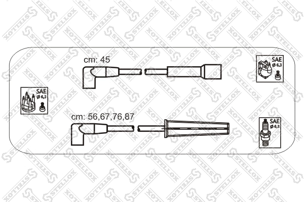 Kit de câbles d'allumage STELLOX 10-30042-SX