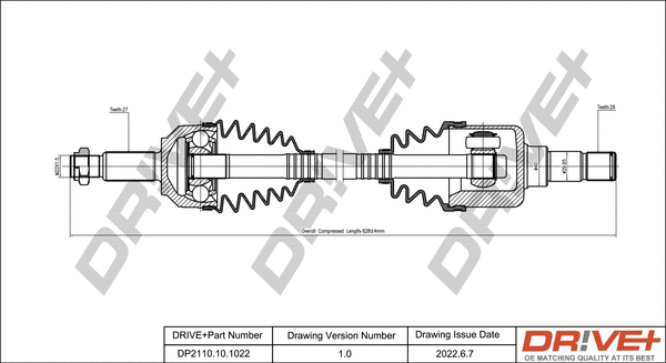 Arbre de transmission Dr!ve+ DP2110.10.1022