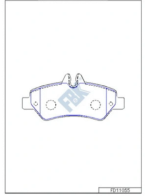Kit de plaquettes de frein, frein à disque FBK FD11055