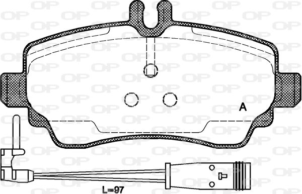 Kit de plaquettes de frein, frein à disque OPEN PARTS BPA0650.22