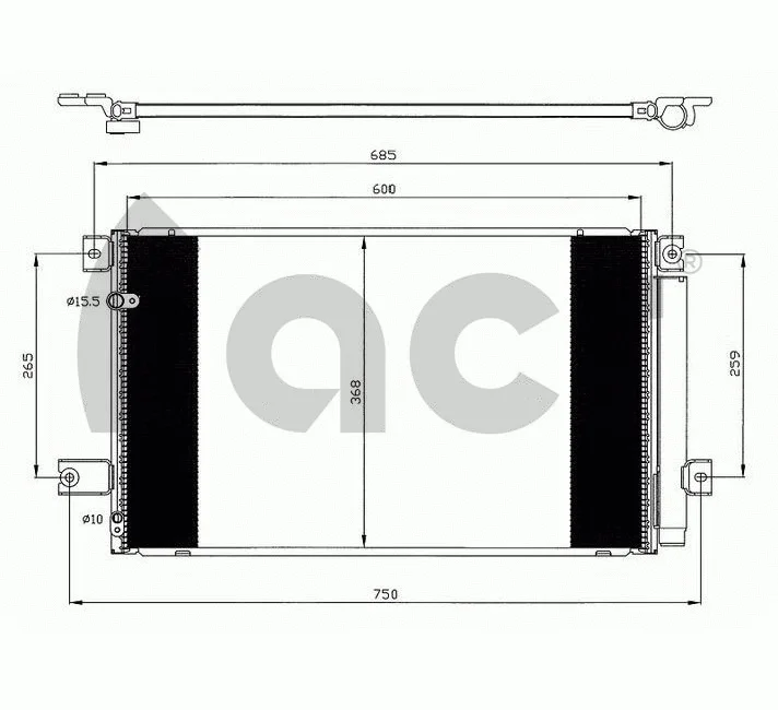 Condenseur, climatisation ACR 300643