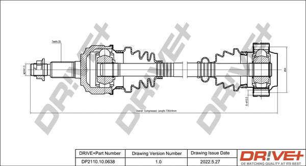 Arbre de transmission Dr!ve+ DP2110.10.0638