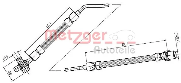 Flexible de frein METZGER 4116216