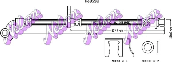 Flexible de frein KAWE H6853Q