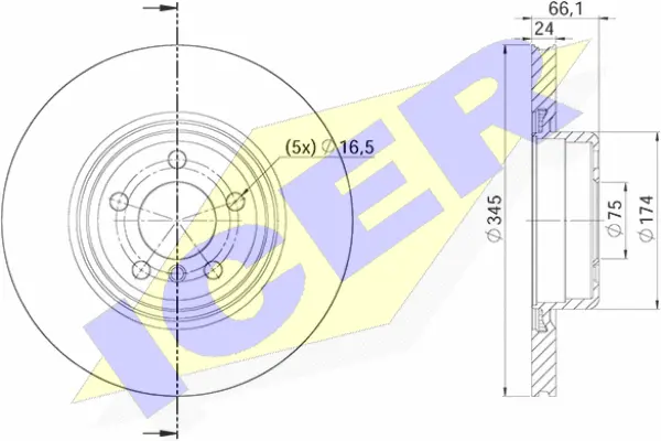 Disque de frein ICER 78BD3571-2