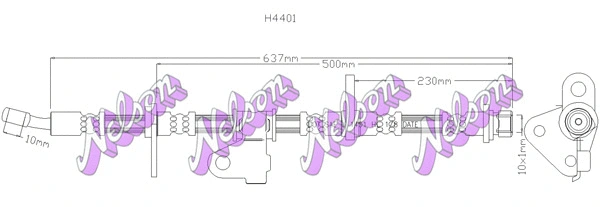 Flexible de frein KAWE H4401