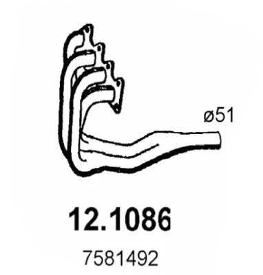 Tuyau d'échappement ASSO 12.1086