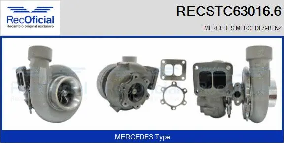 Turbocompresseur, suralimentation RECOFICIAL RECSTC63016.6