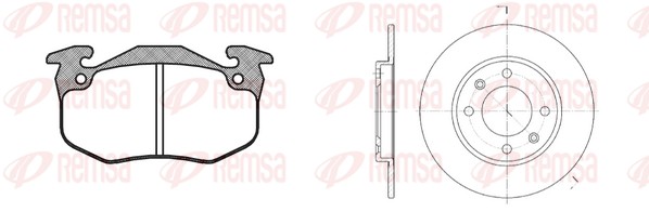 Kit de freins, frein à disques REMSA 8144.02