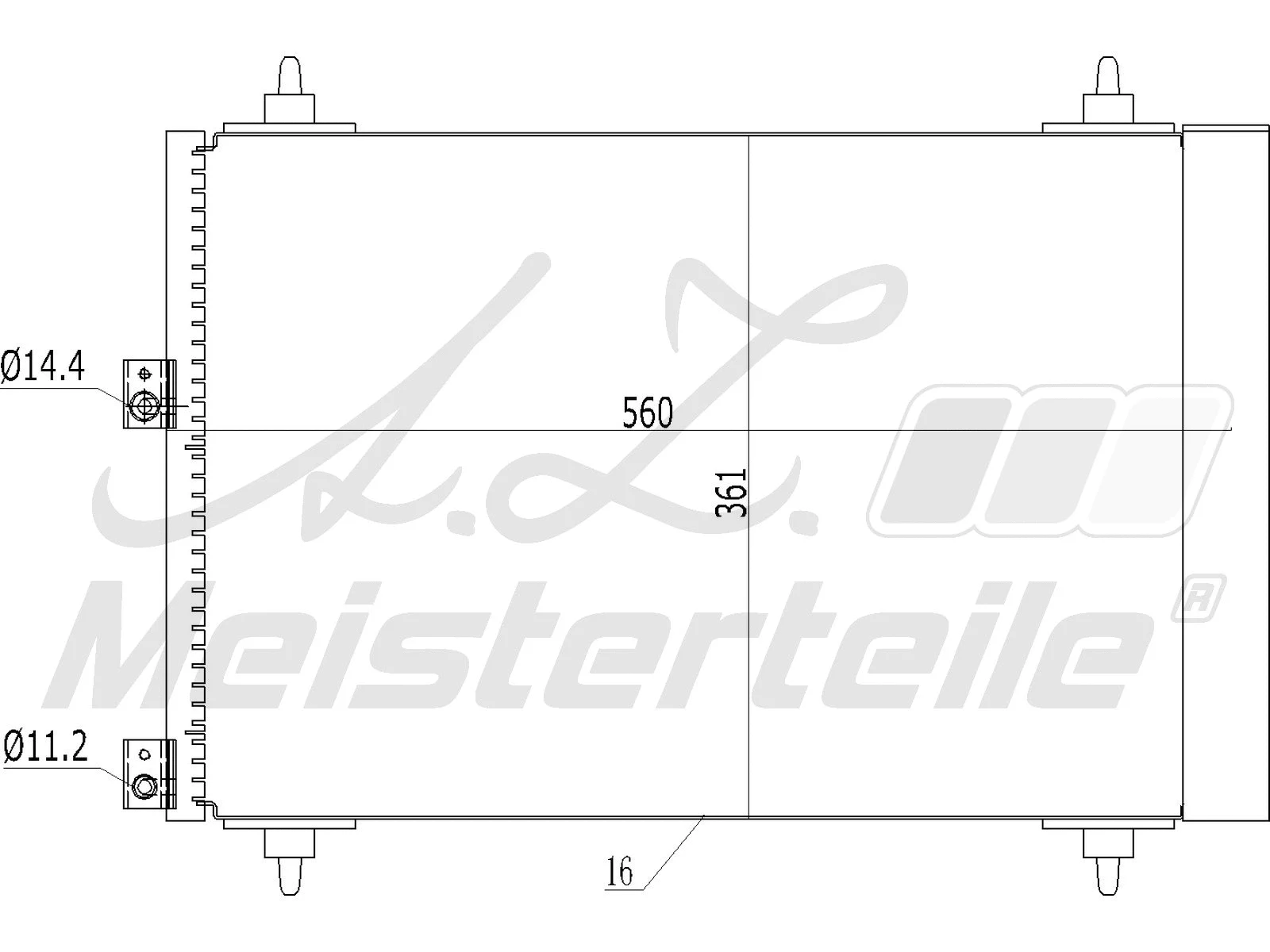 Condenseur, climatisation A.Z. Meisterteile AZMT-45-030-1142