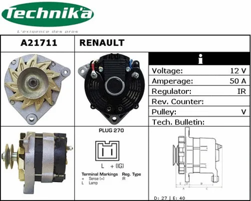 Alternateur Technika A21711