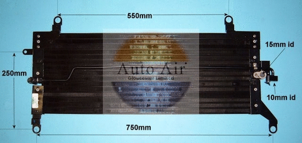 Condenseur, climatisation AUTO AIR GLOUCESTER 16-9777