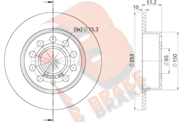 Disque de frein R BRAKE 78RBD25640