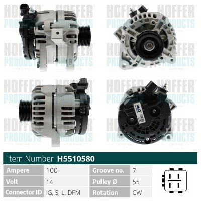 Alternateur HOFFER H5510580