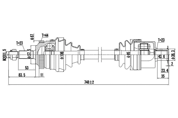 Arbre de transmission DYNAMATRIX DDS250134