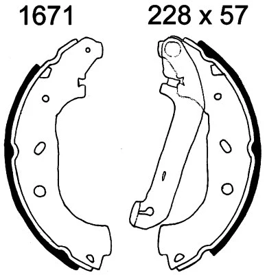 Jeu de mâchoires de frein BSF 07469
