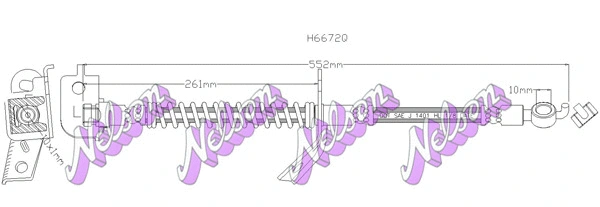 Flexible de frein KAWE H6672Q