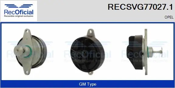 Vanne EGR RECOFICIAL RECSVG77027.1