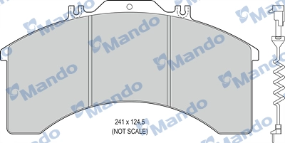Kit de plaquettes de frein, frein à disque MANDO MBF016059