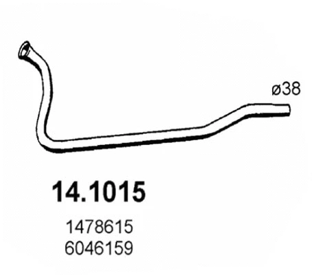 Tuyau d'échappement ASSO 14.1015