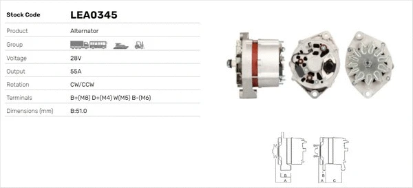Alternateur LUSA LEA0345