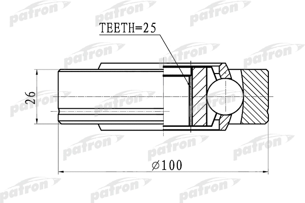 Jeu de joints, arbre de transmission PATRON PCV1094