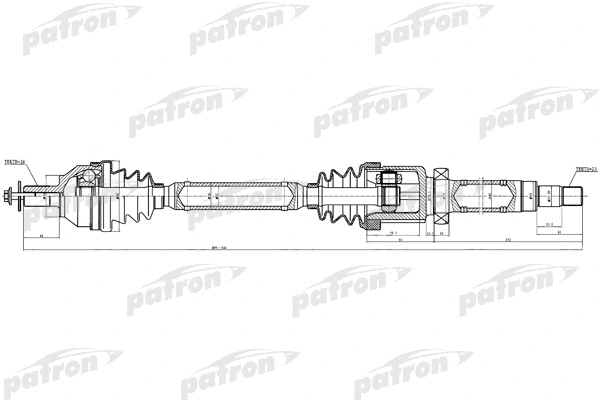 Arbre de transmission PATRON PDS0381