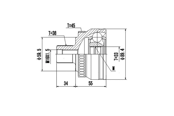 Jeu de joints, arbre de transmission DYNAMATRIX DCV803058