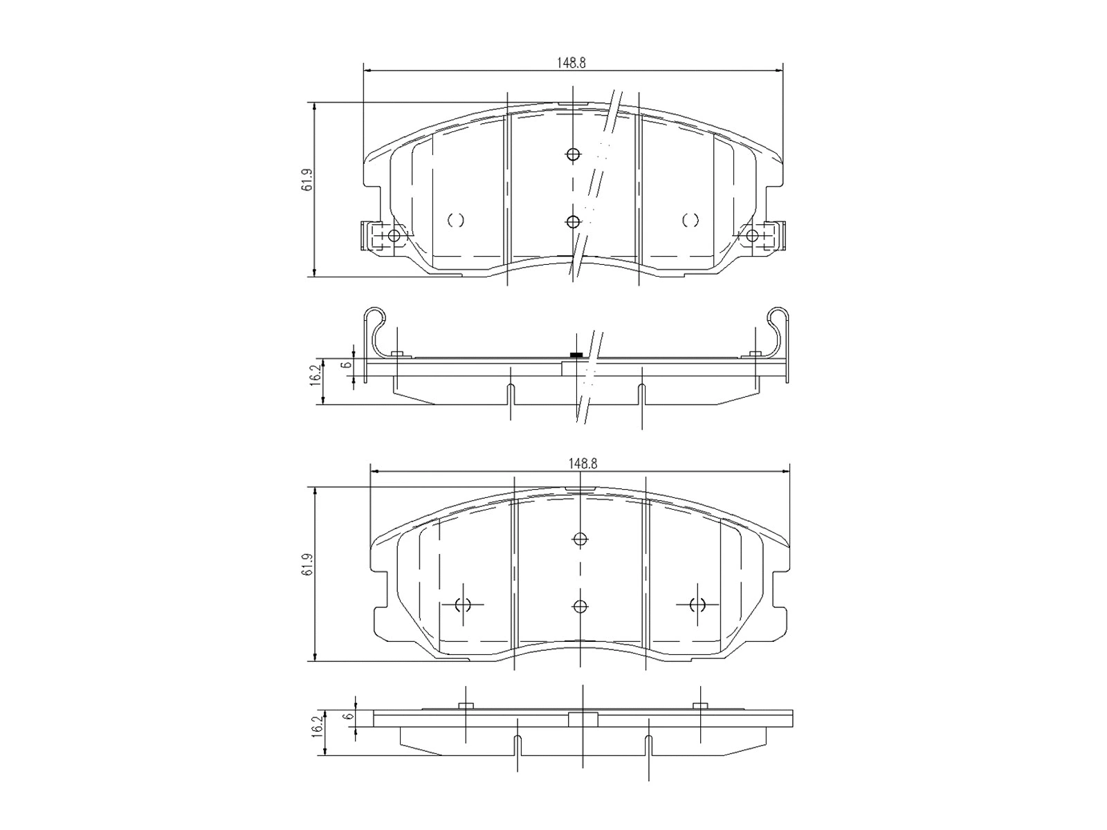 Kit de plaquettes de frein, frein à disque A.Z. Meisterteile AZMT-44-022-1256