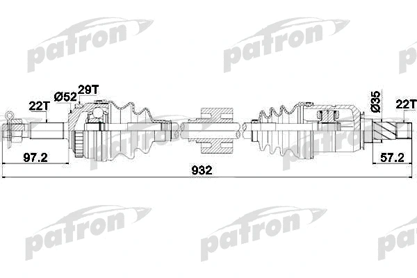 Arbre de transmission PATRON PDS0193