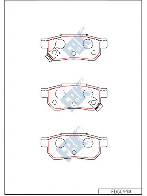 Kit de plaquettes de frein, frein à disque FBK FD5044M