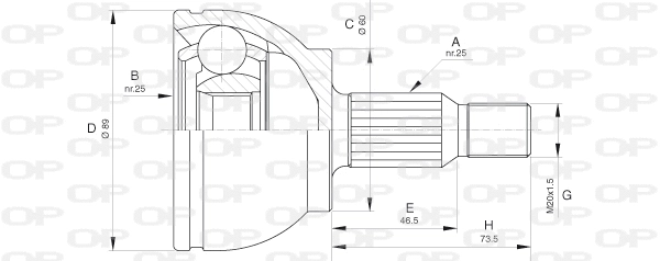 Jeu de joints, arbre de transmission OPEN PARTS CVJ5628.10
