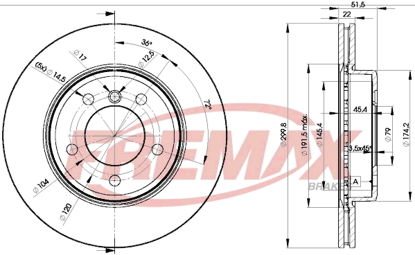 Disque de frein FREMAX BD-4539