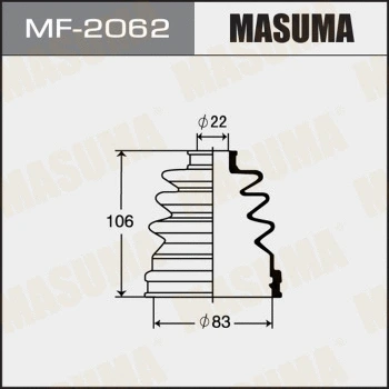 Jeu de joints-soufflets, arbre de commande MASUMA MF-2062