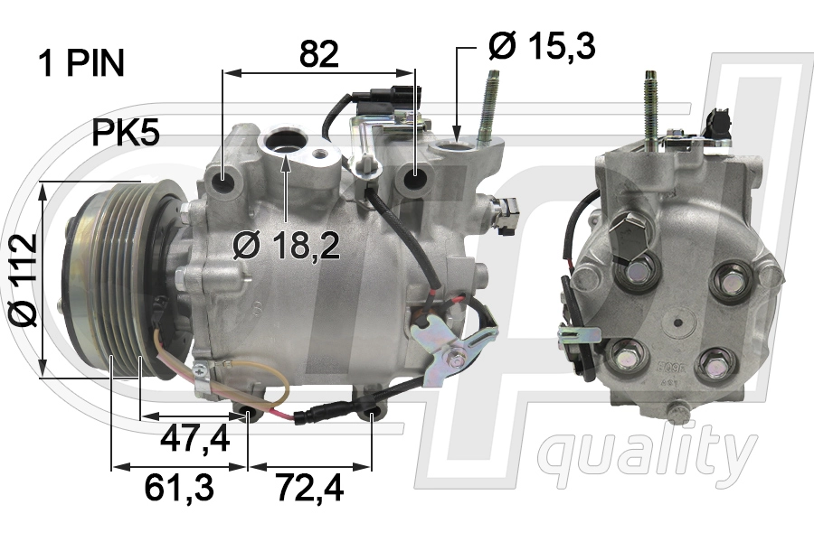 Compresseur, climatisation RPL QUALITY APCOHO5051