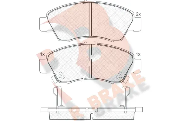 Kit de plaquettes de frein, frein à disque R BRAKE RB0958