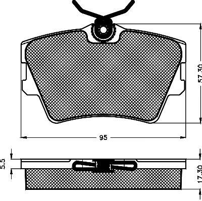 Kit de plaquettes de frein, frein à disque BSF 10516