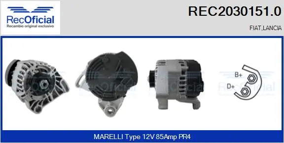 Alternateur RECOFICIAL REC2030151.0