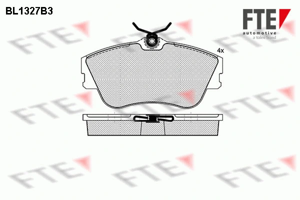 Kit de plaquettes de frein, frein à disque FTE 9010118