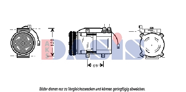 Compresseur, climatisation AKS DASIS 850764N