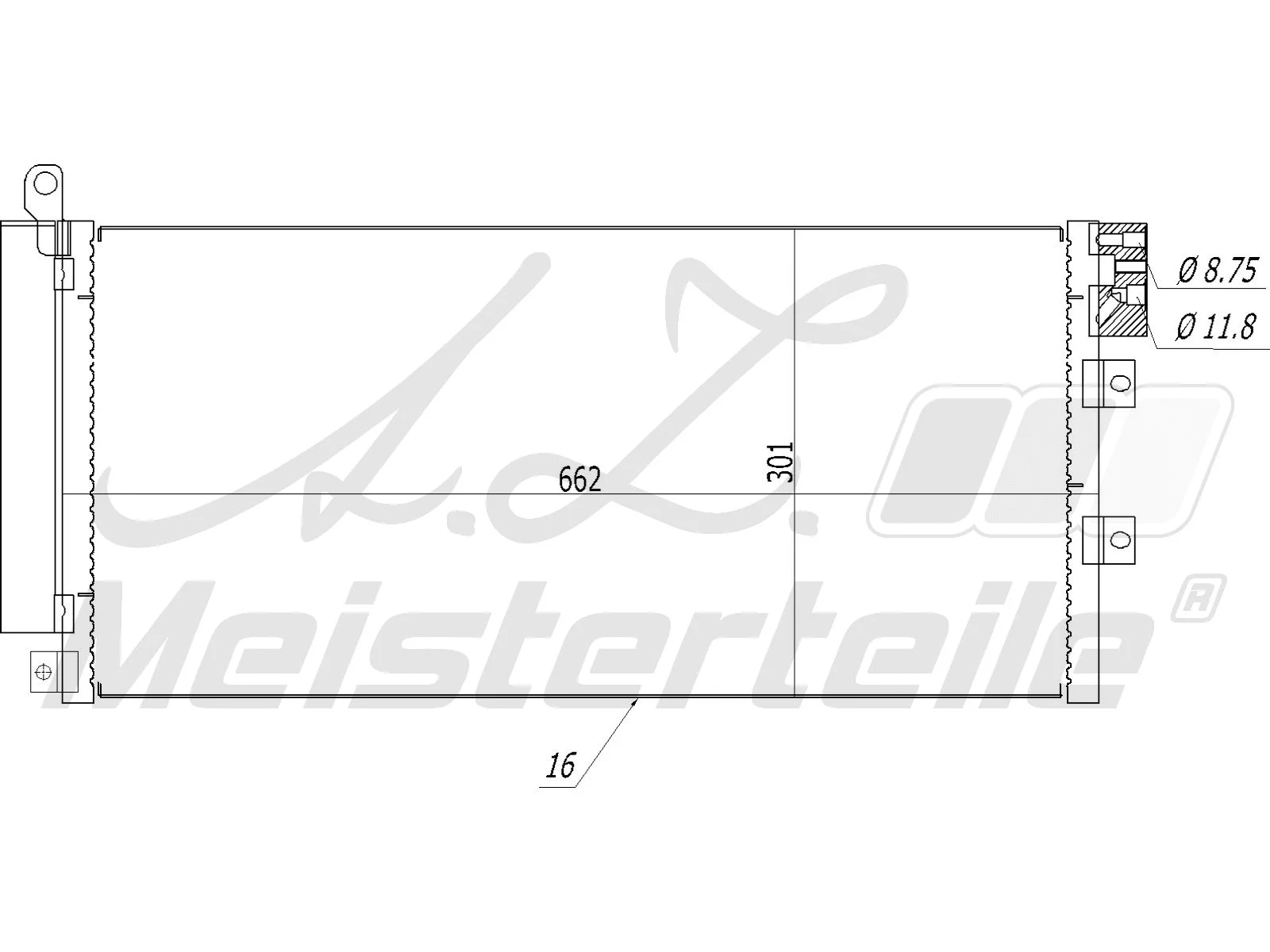 Condenseur, climatisation A.Z. Meisterteile AZMT-45-030-1192