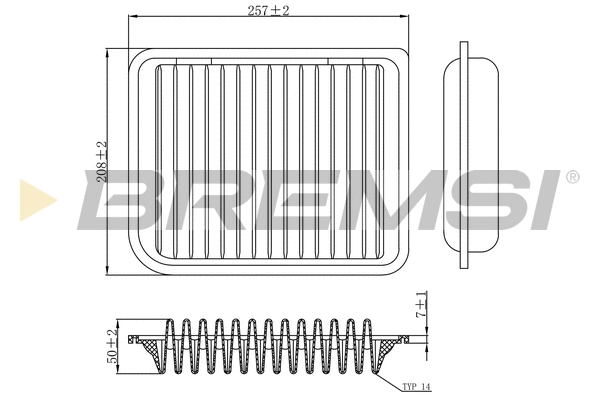 Filtre à air BREMSI FA1186