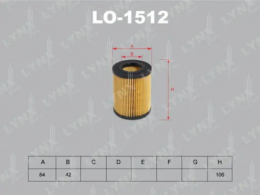 Filtre à huile LYNXAUTO LO-1512